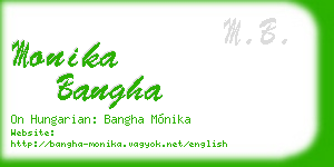 monika bangha business card